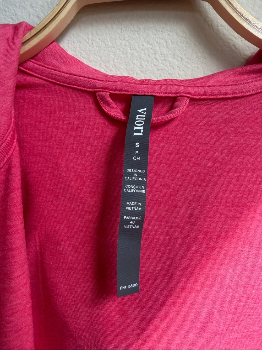 NWOT Vuori Halo Mini Full Zip Hoodie Sunset Pink Heather Size Small S - Picture 5 of 12